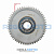 Шестерня обгонной муфты Senke 200GY-5, 250GY-5, 200-9, Х6 (посадочное 42 мм)  1050301-916000, 100103268